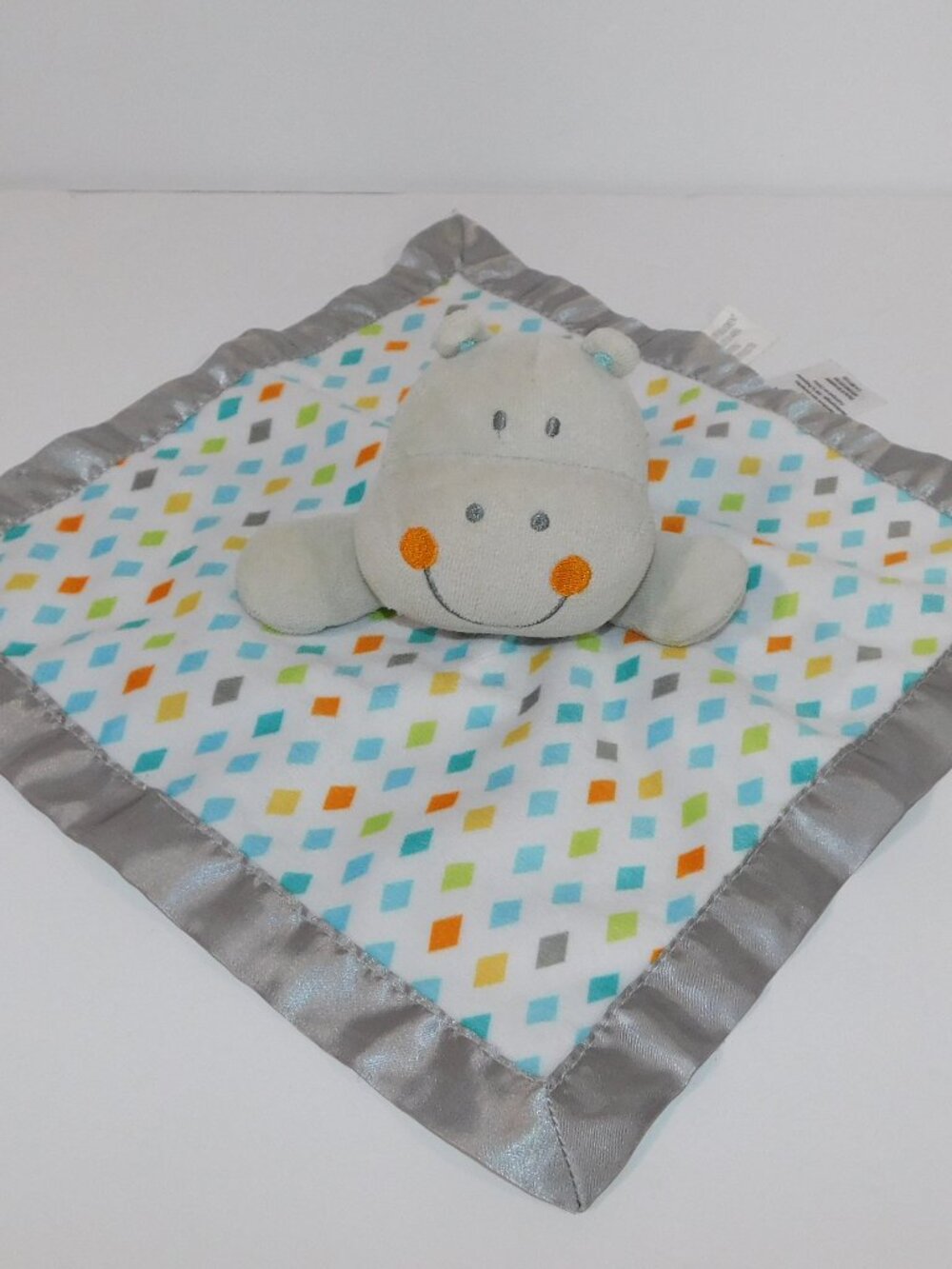 Garanimals Hippo Diamond Gray plush Security blanket Security Blanket Baby Lovey
